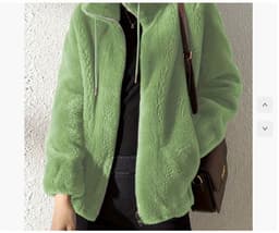 image-Double Faced Fleece Warm High Neck Sweater Women Cardigan