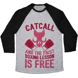 image-CATCALL AND THE FIRST BOXING LESSON IS FREE UNISEX TRI-BLEND BASEBALL