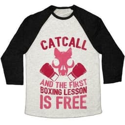 image-CATCALL AND THE FIRST BOXING LESSON IS FREE UNISEX TRI-BLEND BASEBALL