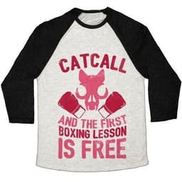 image-CATCALL AND THE FIRST BOXING LESSON IS FREE UNISEX TRI-BLEND BASEBALL