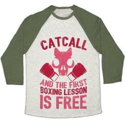 image-CATCALL AND THE FIRST BOXING LESSON IS FREE UNISEX TRI-BLEND BASEBALL