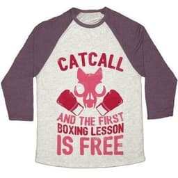 image-CATCALL AND THE FIRST BOXING LESSON IS FREE UNISEX TRI-BLEND BASEBALL