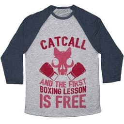 image-CATCALL AND THE FIRST BOXING LESSON IS FREE UNISEX TRI-BLEND BASEBALL