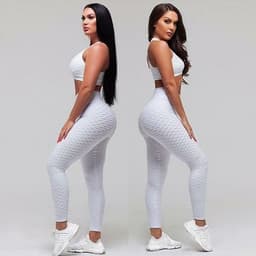 image-Jacquard Yoga Fitness Trousers Set