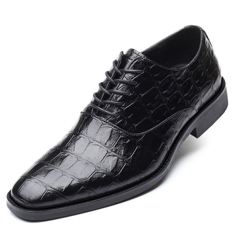image-Sagajero Men's Large Size Casual Leather Shoes - Yellow, Size 48
