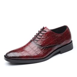 image-Sagajero Men's Large Size Casual Leather Shoes - Yellow, Size 48