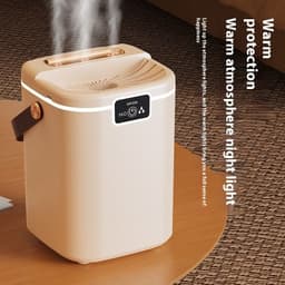 image-Household Air Humidifier - 2.5L USB Square Mist Maker with LED Light