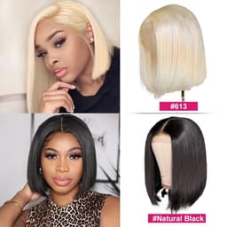 image-Ishow 613 Blonde Color 13*1 T Lace Front Wig Human Hair Wigs Natural