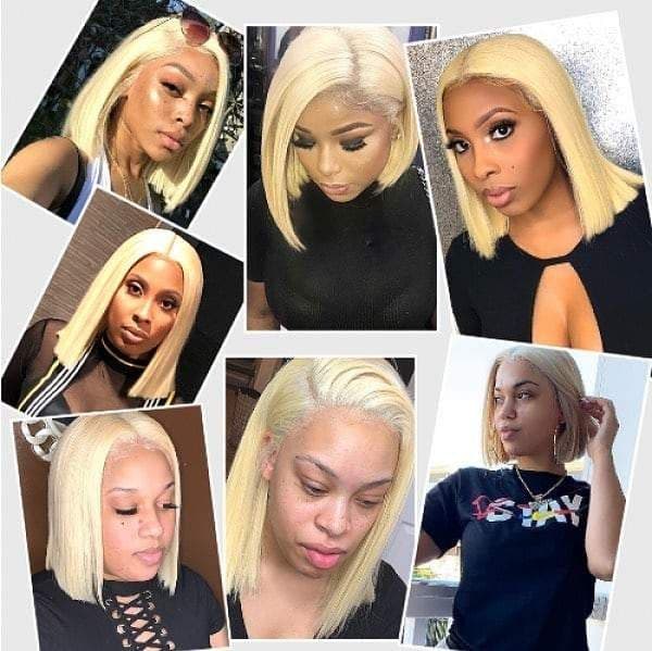 image-Ishow 613 Blonde Color 13*1 T Lace Front Wig Human Hair Wigs Natural