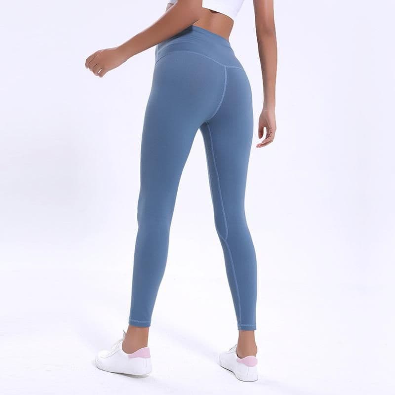image-Leggings Yoga Gym Clothes Women Legging Solid Color High Waist Pants