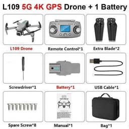 image-L109 4K HD Electric Adjustment Camera 5G WIFI FPV Drone, GPS& Optical