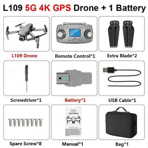 image-L109 4K HD Electric Adjustment Camera 5G WIFI FPV Drone, GPS& Optical