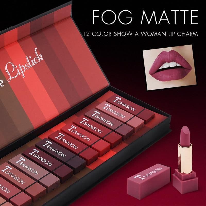 image-Matte Lipstick Velvet Lasting Moisturizing Cosmetics Lipstick Red Lips