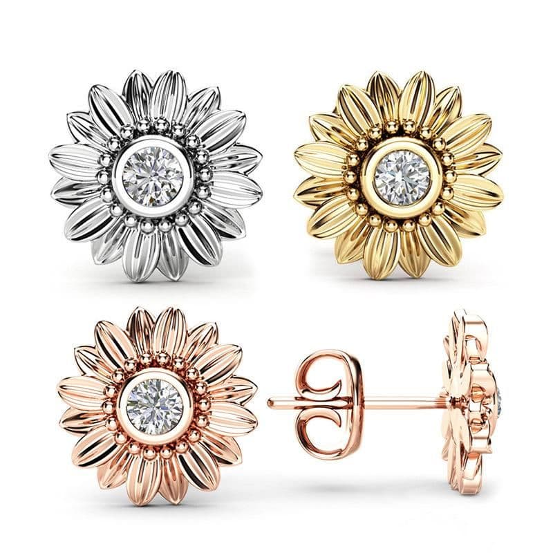 image-CZ Stone Earings Fashion Jewelry Crystal Stud Earrings For Women
