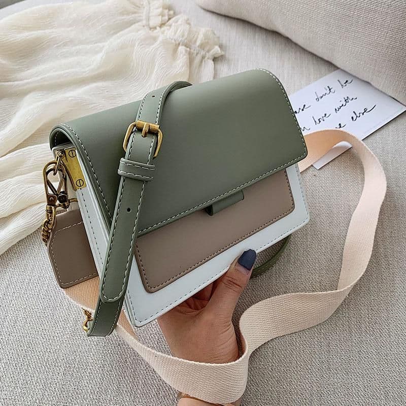 image-Mini Leather Crossbody Bags For Women Bag Green Chain Shoulder
