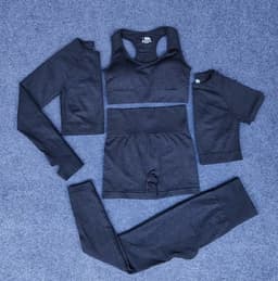 image-5PCS Seamless Women Yoga Set Workout Sportswear Gym Clothing Fitness