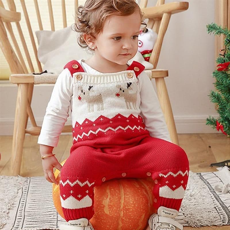 image-Women's Jumpsuits & Rompers 1pc Christmas Elk Pattren Kids Children