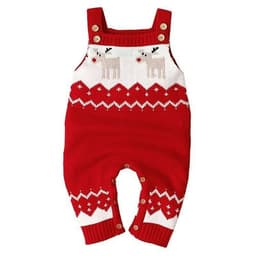 image-Women's Jumpsuits & Rompers 1pc Christmas Elk Pattren Kids Children