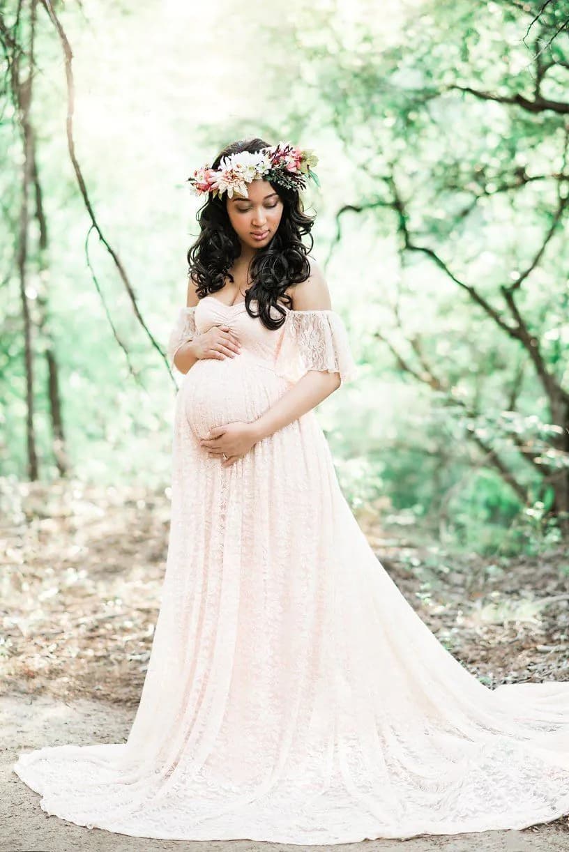 image-Maxi Maternity Dress for Photo Shoot Maternity Photography Props