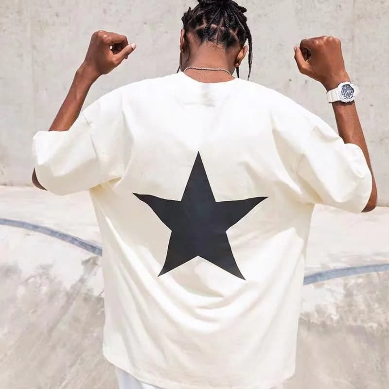 image-Famous Mens T Shirts Summer T Shirt Pentagram Printed Streetwear