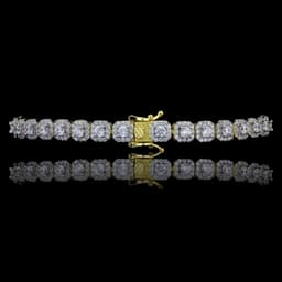 image-FABLE 4.68 CTW CZ RHODIUM MOISSANTE ICED OUT BRACELET | 995481