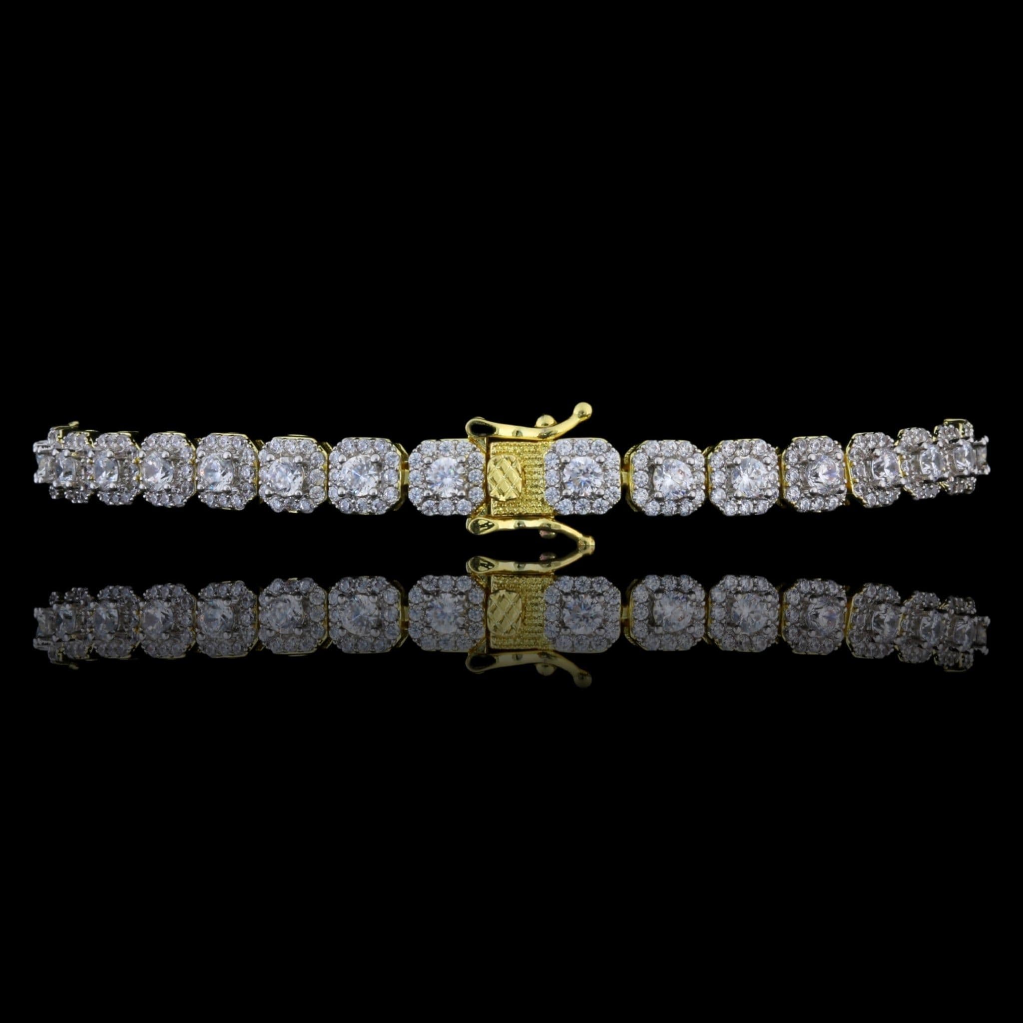 image-FABLE 4.68 CTW CZ RHODIUM MOISSANTE ICED OUT BRACELET | 995481