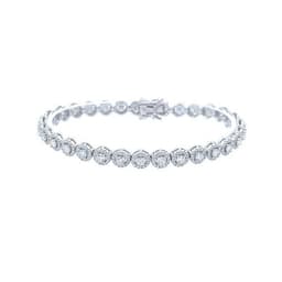 image-FABLE 4.68 CTW CZ RHODIUM MOISSANTE ICED OUT BRACELET | 995481