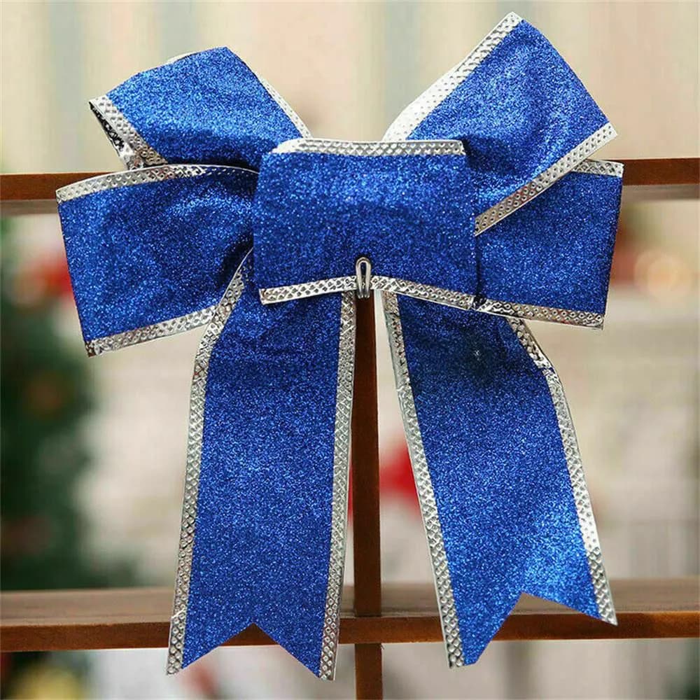 image-Christmas Christmas Tree Hanging Ornaments Glitter Bows Big Bowknot