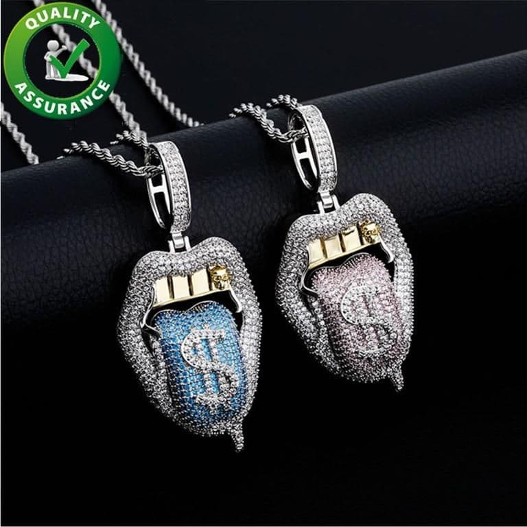 image-Women Mens Jewelry Iced Out Pendant Hip Hop Luxury Designer Necklace