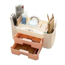 image-Makeup Organizers with Double Drawers For Cosmetics