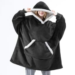 image-Winter Warm Fleece Wearable Hooded Blanket Fluffy TV Blanket Hoodie
