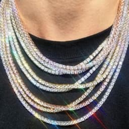 image-2020 Iced Out Chains Jewelry Diamond Tennis Chain Mens Hip Hop Jewelry