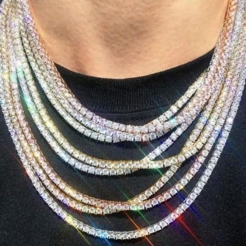 image-2020 Iced Out Chains Jewelry Diamond Tennis Chain Mens Hip Hop Jewelry