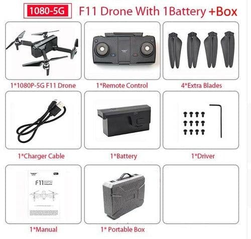 image-SJRC F11 PRO 2K HD Camera 5G WIFI FPV Foldable Drone, GPS Position