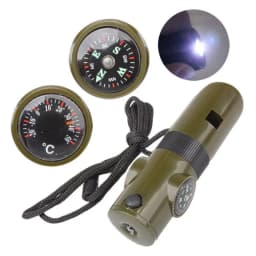 image-Multi-function Seven-in-one Whistle Survival Compass