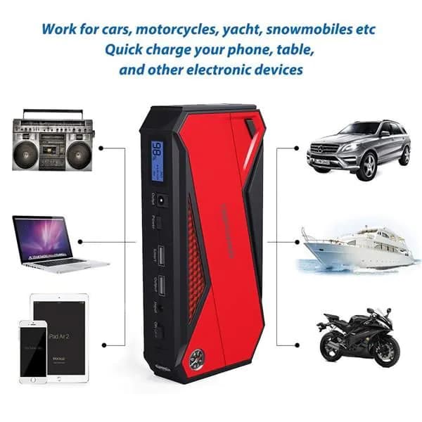 image-800A Peak 18000mAh Portable Car Jump Starter Battery Booster
