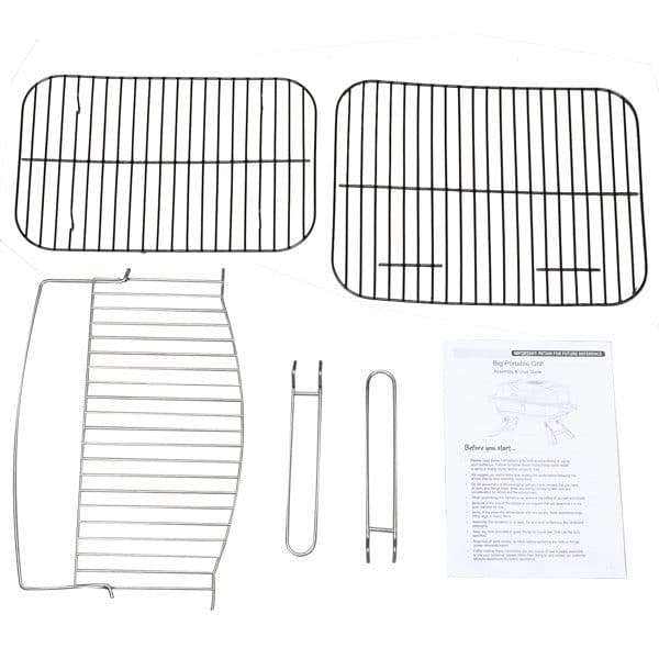 image-Portable Charcoal Grill BBQ and Smoker with Lid Folding Tabletop Grill