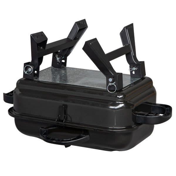 image-Portable Charcoal Grill BBQ and Smoker with Lid Folding Tabletop Grill