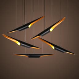image-2019 Nordic retro tubular Pendant Light Black Aluminum Pendant Lamp