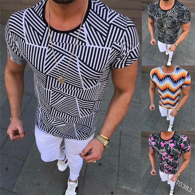 image-E-Baihui 2020 European and American Casual Trend Men's Clothing Summer