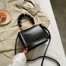image-Women Pleated Handbag Tote Retro Stone Pattern PU Leather Lady Flap