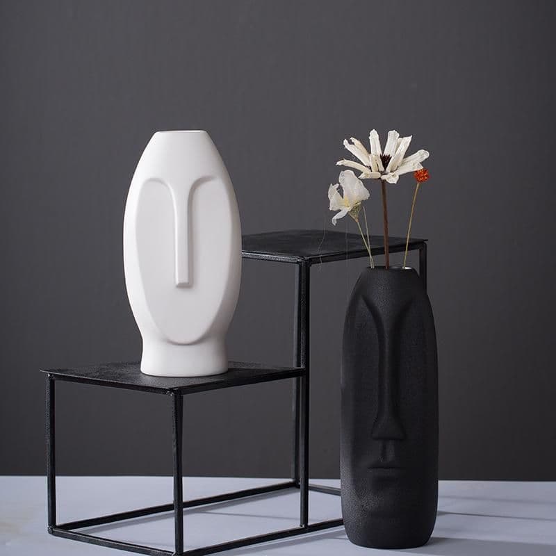 image-Wholesale Personality Man Face Flower Vase Home Decoration Accessories
