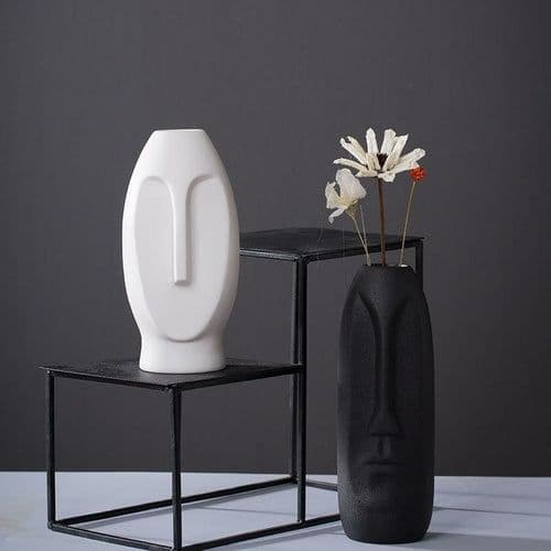 image-Wholesale Personality Man Face Flower Vase Home Decoration Accessories
