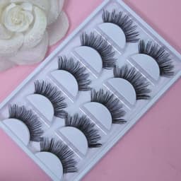 image-Natural Long False Eyelashes 3D False Eyelashes 3D Lashes 5 Pairs