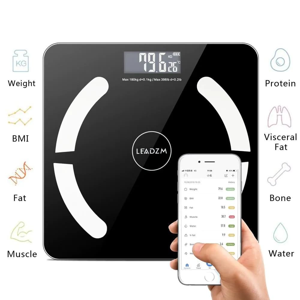 image-Bluetooth Bathroom Scales Weight Scale Smart Body Fat Electronic