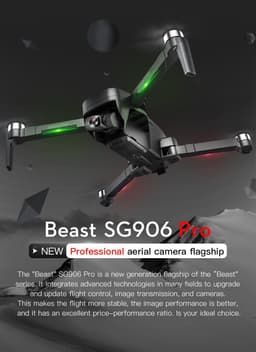 image-SG906 PRO 1200m RC Distance Drone, 2-Axis-Electric Adjustable 4K HD