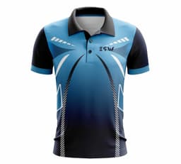 image-Sportswear Collared Neck T Shirt with Polyester Half Sleeves T-shirt