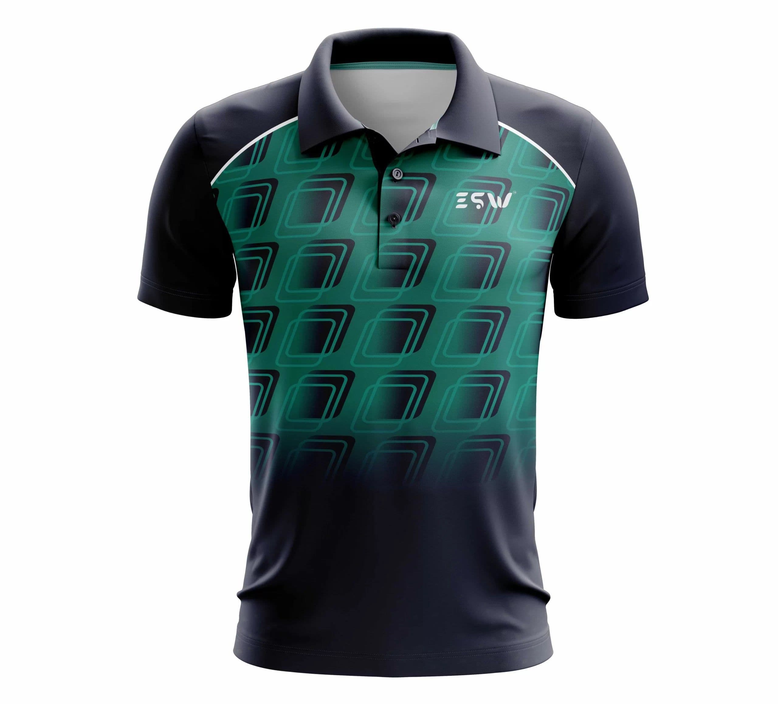 image-Men's Half Sleeve Printed sportswear Jersey Color- Black, Green
