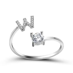 image-New Design Adjustable 26 Initial Letter Ring Fashion Jewelry For Women Simple Elegant Jewelry