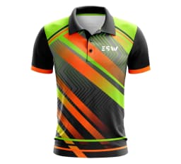 image-Cricket Jersey T-Shirt for Men Jersey Polo Neck Polyester